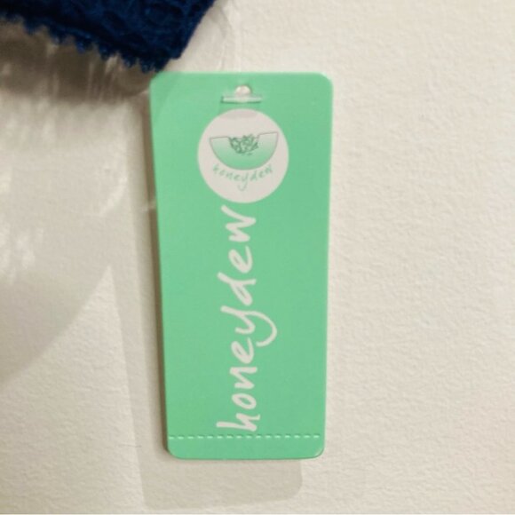 HONEYDEW Sz L Lace Adjustable Straps Navy Blue Bralette NWT - Picture 2 of 7